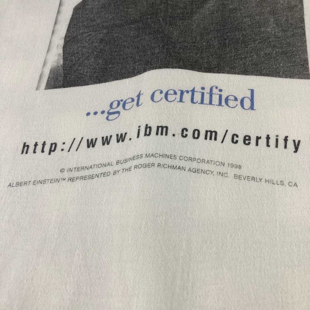 IBM Albert Einstein Certified Pro 1998 Vintage Tee - Picture 7 of 10